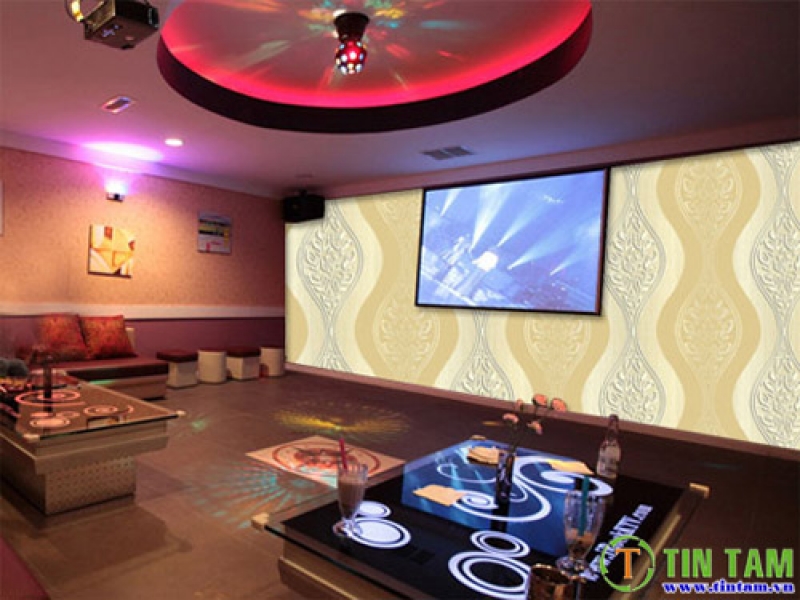 Giấy dán tường phòng karaoke q8, bán giấy dán tường quận 8, giay dan tuong karaoke, giấy dán tường trang trí phòng karaoke, giay dan tuong dep